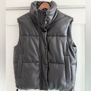 Zara Cropped Leather Vest